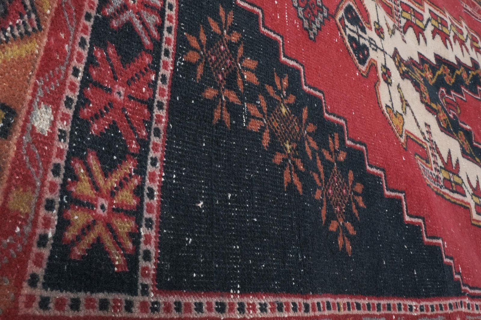 1970s Vintage Oushak Anatolian Red Rug photo buy