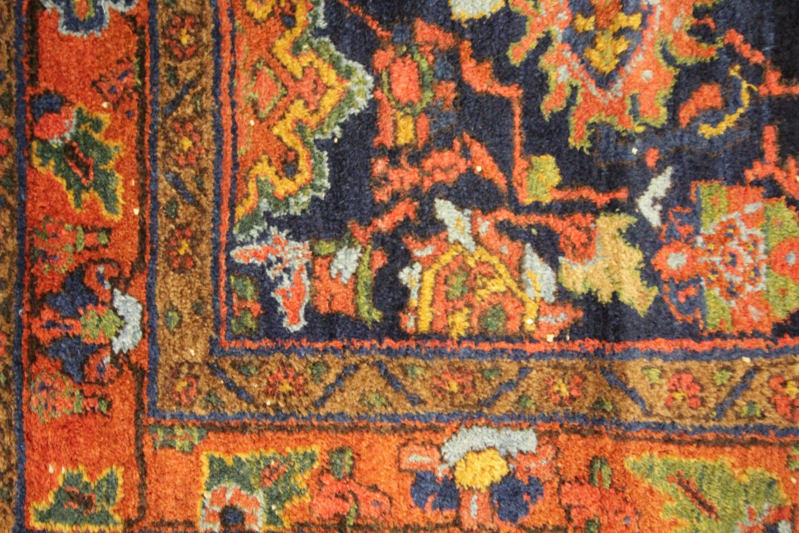 Vintage Floral Area Rug Handmade Oriental Wool Living Room Rug photo vinterior