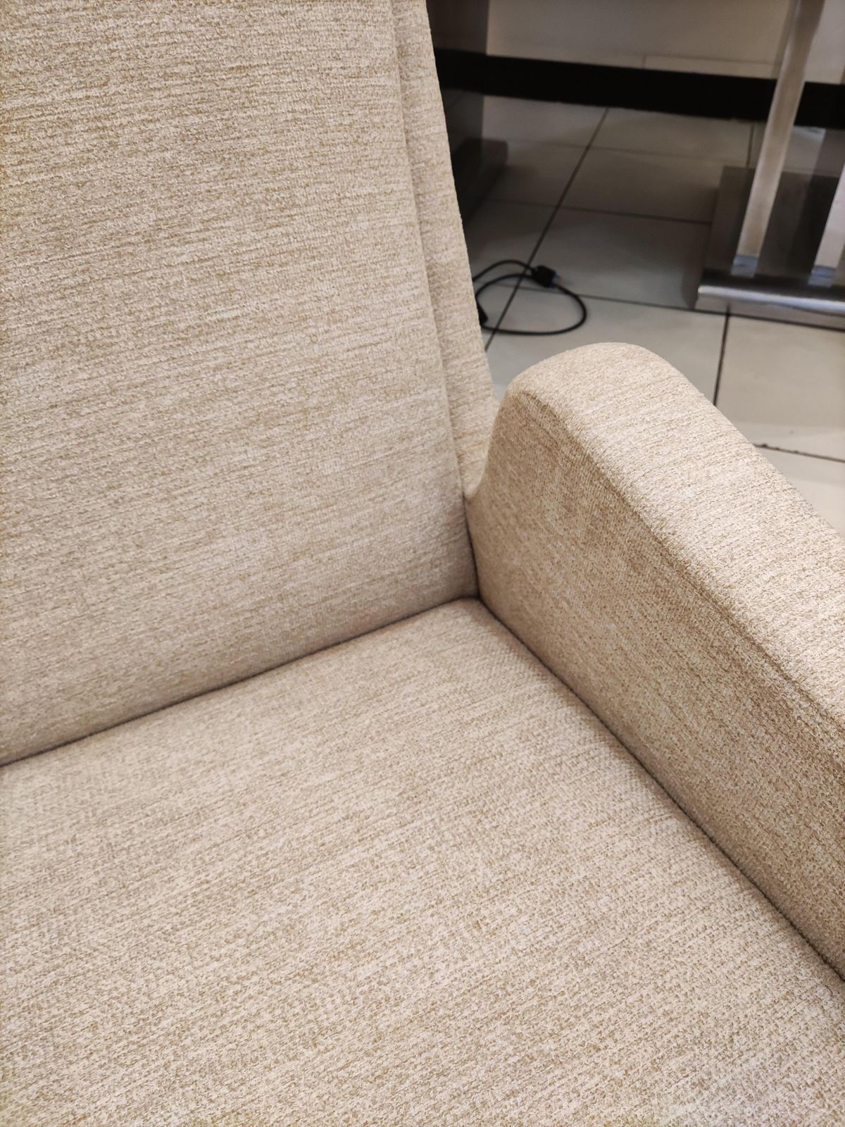 Pair Of Italian Armchairs With Black Metal Feet photo vinterior