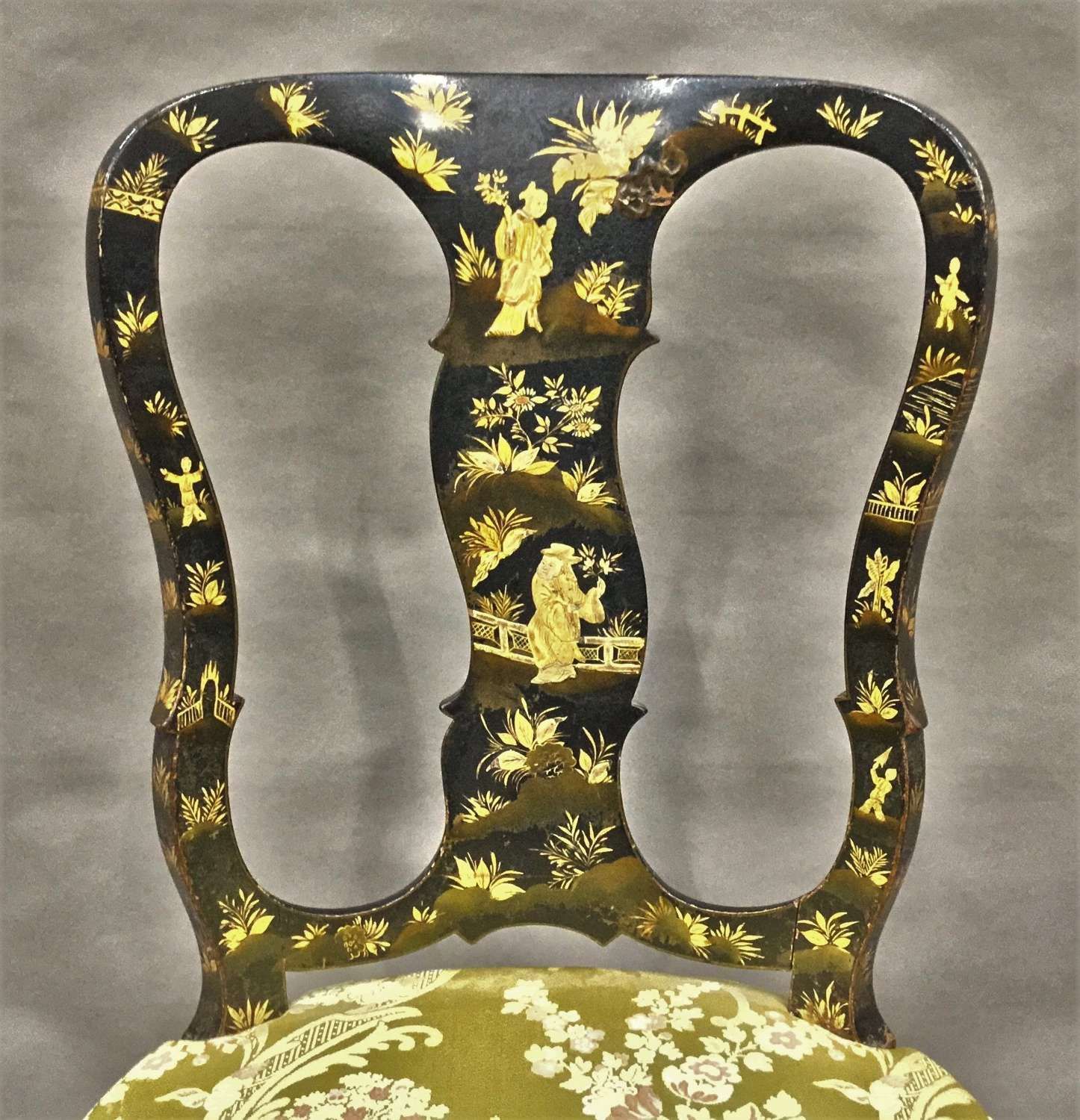 Stylish Late C18th Pair Of Dutch Lacquered Side Chairs photo for sale