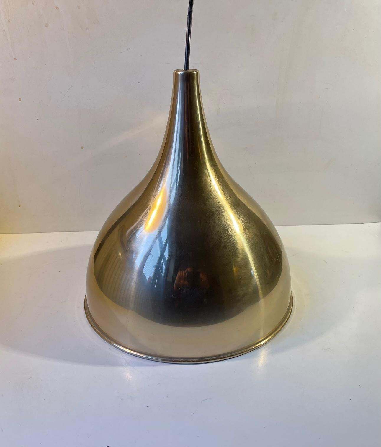 Jo Hammerborg Silhuet Brass Pendant Lamp Fog & Mørup 1970s photo 455.0