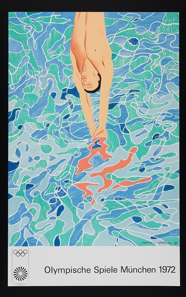 David Hockney Olympic Games Poster (Printed Signature In Image) (1970) photo for sale
