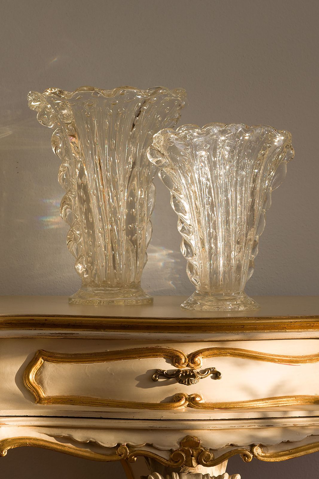 photo furniture Barovier And Toso Vase In Murano Crystal Glass, 1930s Art Deco Period