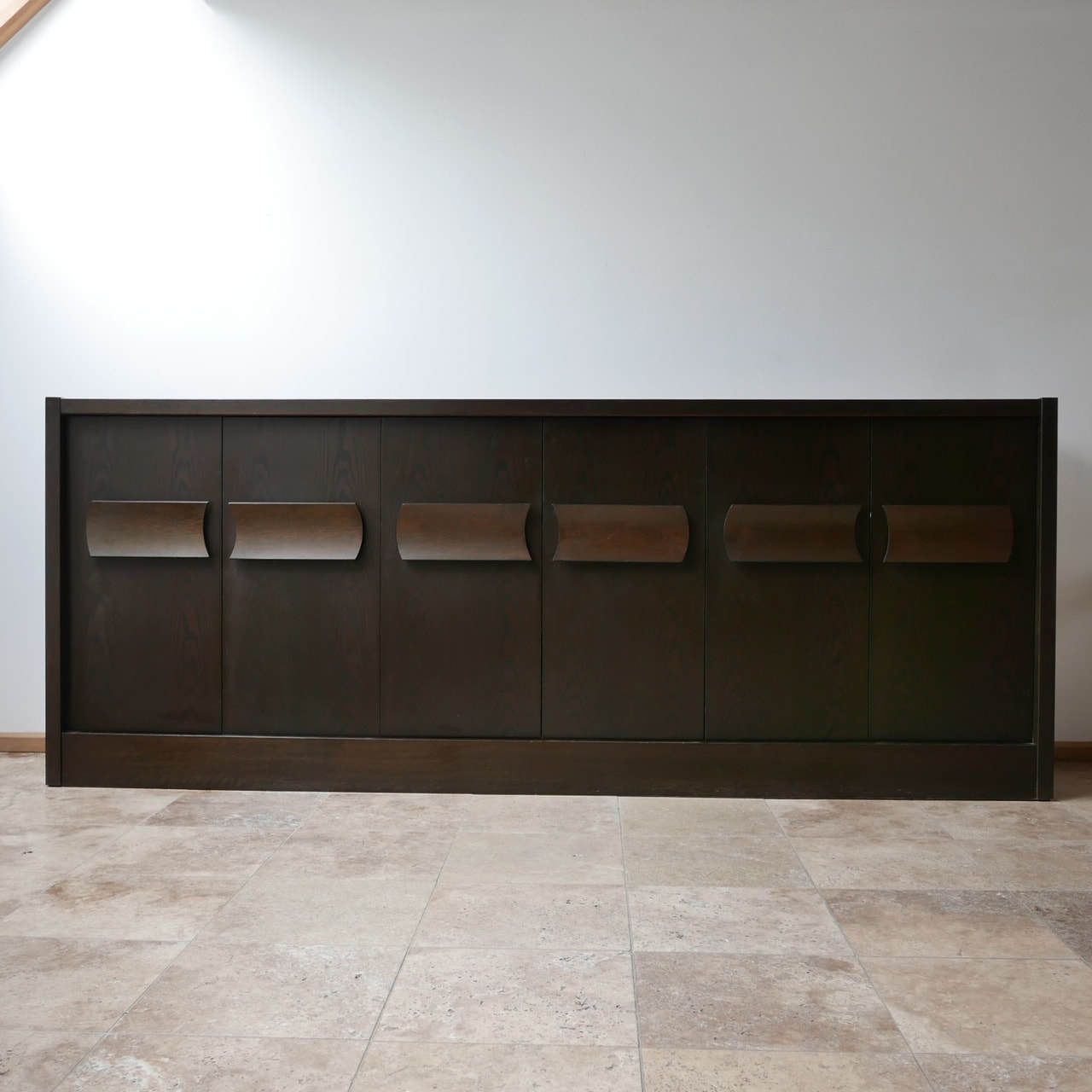 photo vintage Large Brutalist Mid Century Belgium Credenza