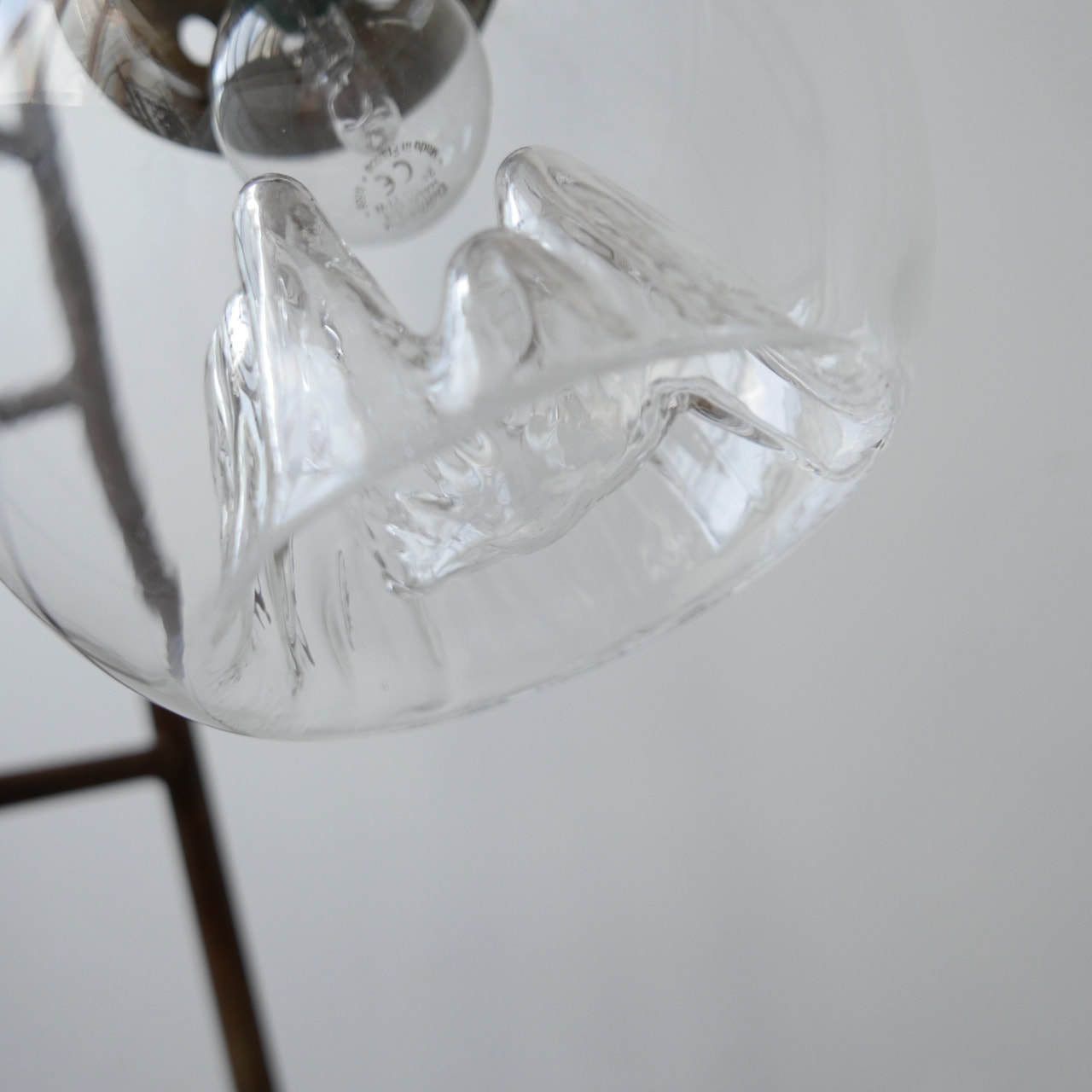 Mid Century Italian Blown Glass  Mountain Pendant Lights (4) photo Lighting