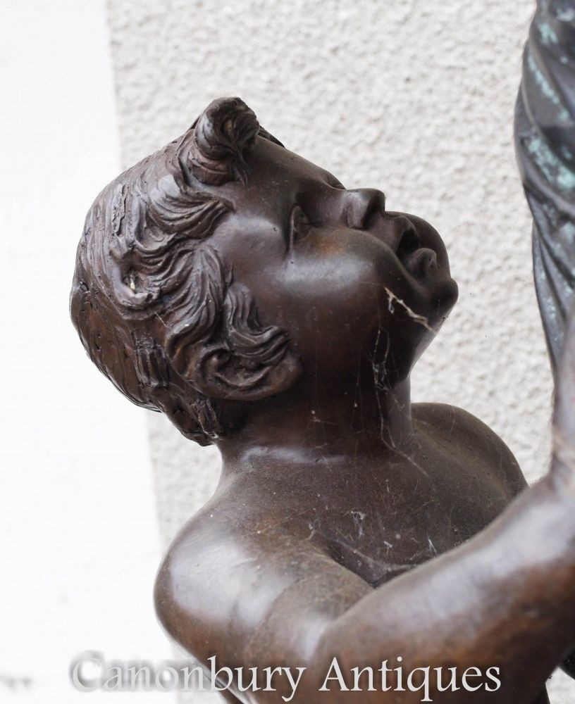 Bronze Cherub Fountain   Classical French Verdis Gris Swan Tiered Base photo 6500.0