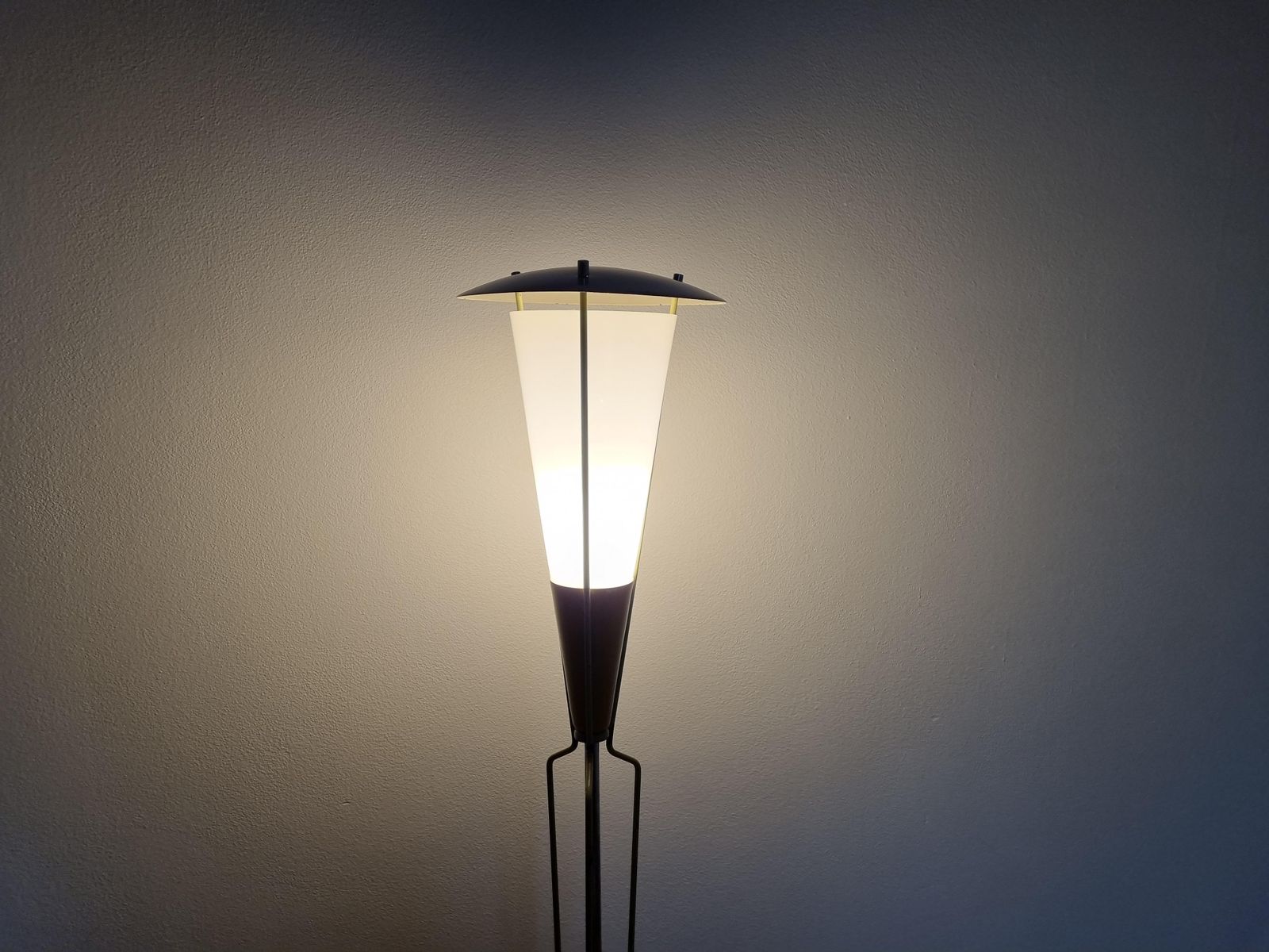 Rare Mid Century Floor Lamp In Style Of Stilnovo, 1960s photo vinterior