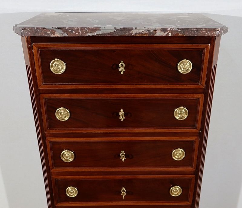 Small Semainier In Mahogany,  Louis XVI Period, 18th Century photo vintage