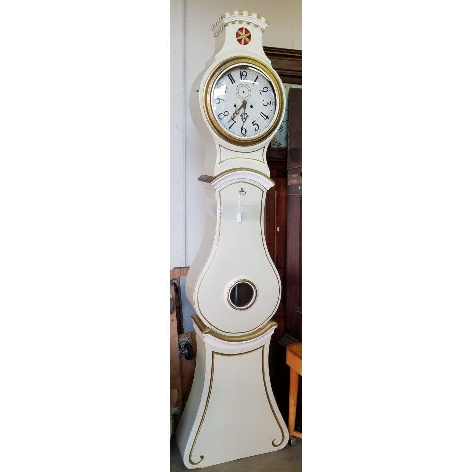White Antique Swedish Mora Clock Fryksdall photo furniture