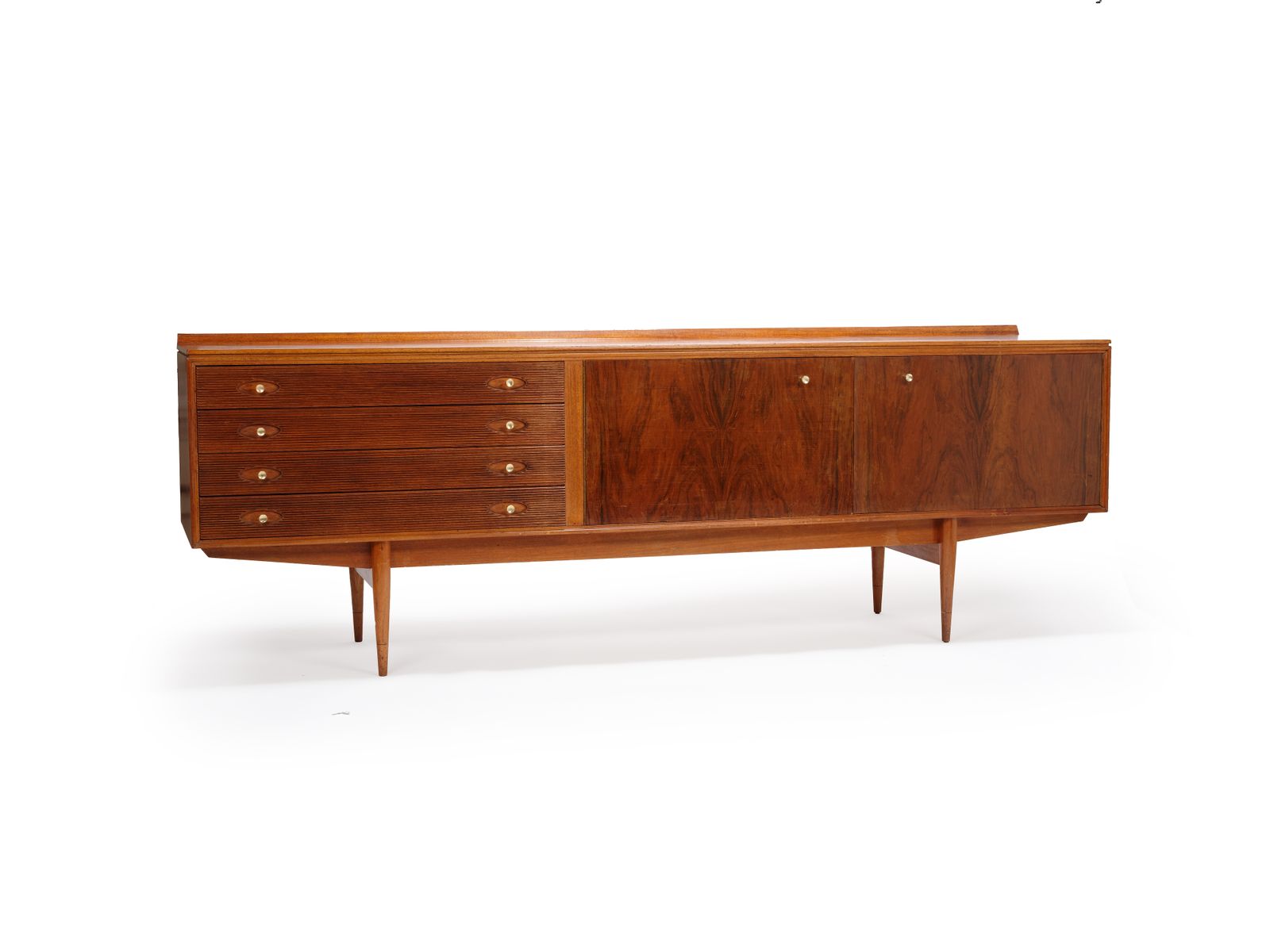 Gorgeous Mid Century Hamilton Sideboard In Sapele By Robert Heritage For Archie Shine, Owned By The Same Family From New, Circa 1950s.
