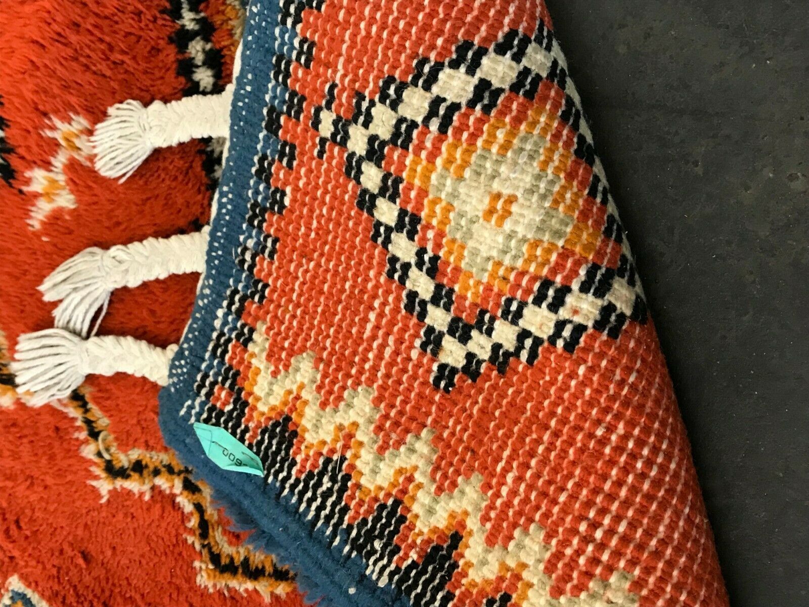 60s 70s Runner Rug Carpet Rug Space Age Flower Power Design 60s 70s photo vintage