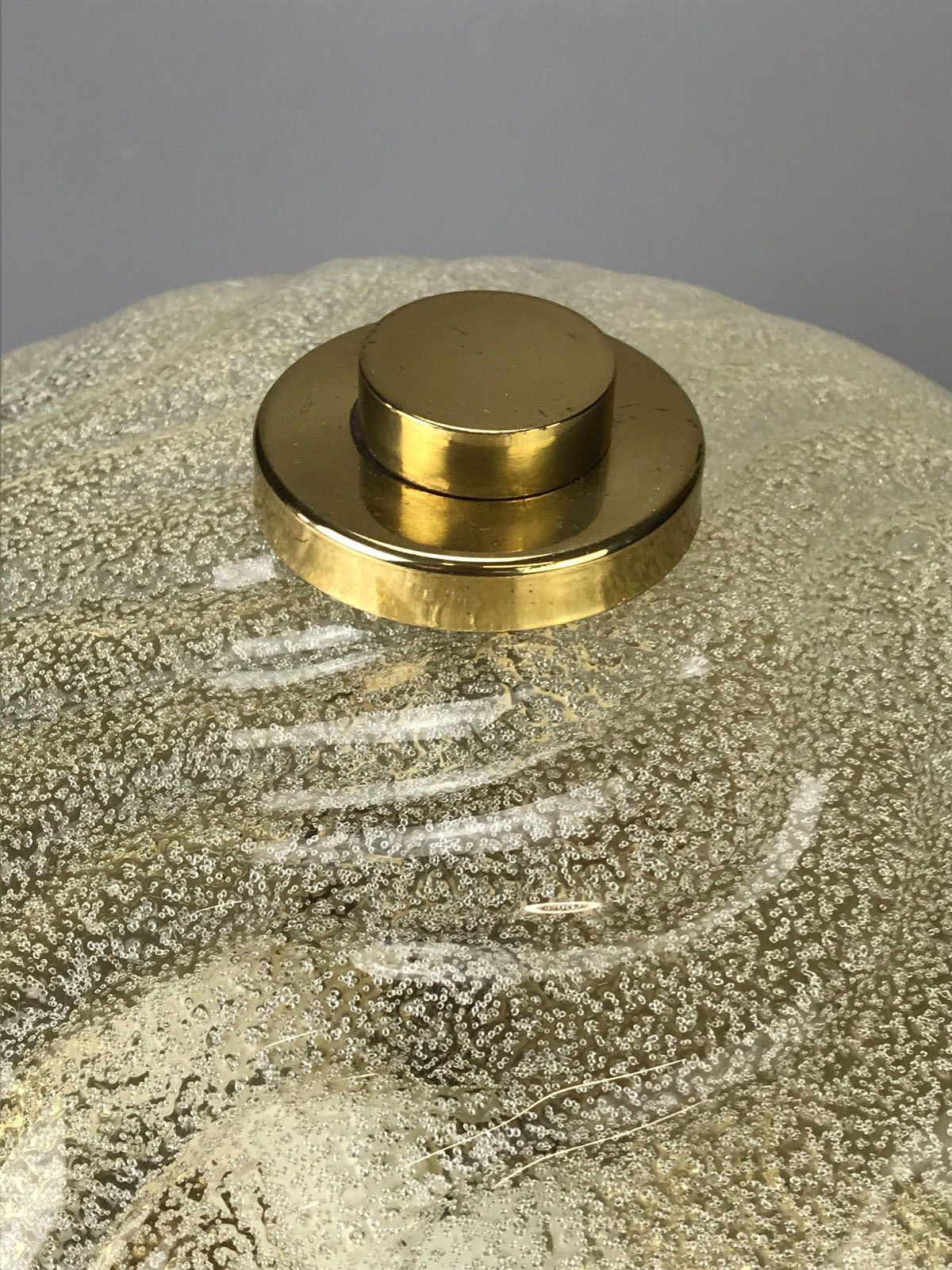 60s 70s Lamp Luminaire Plafoniere Flush Mount Ice Glass Space Age Design photo Lighting
