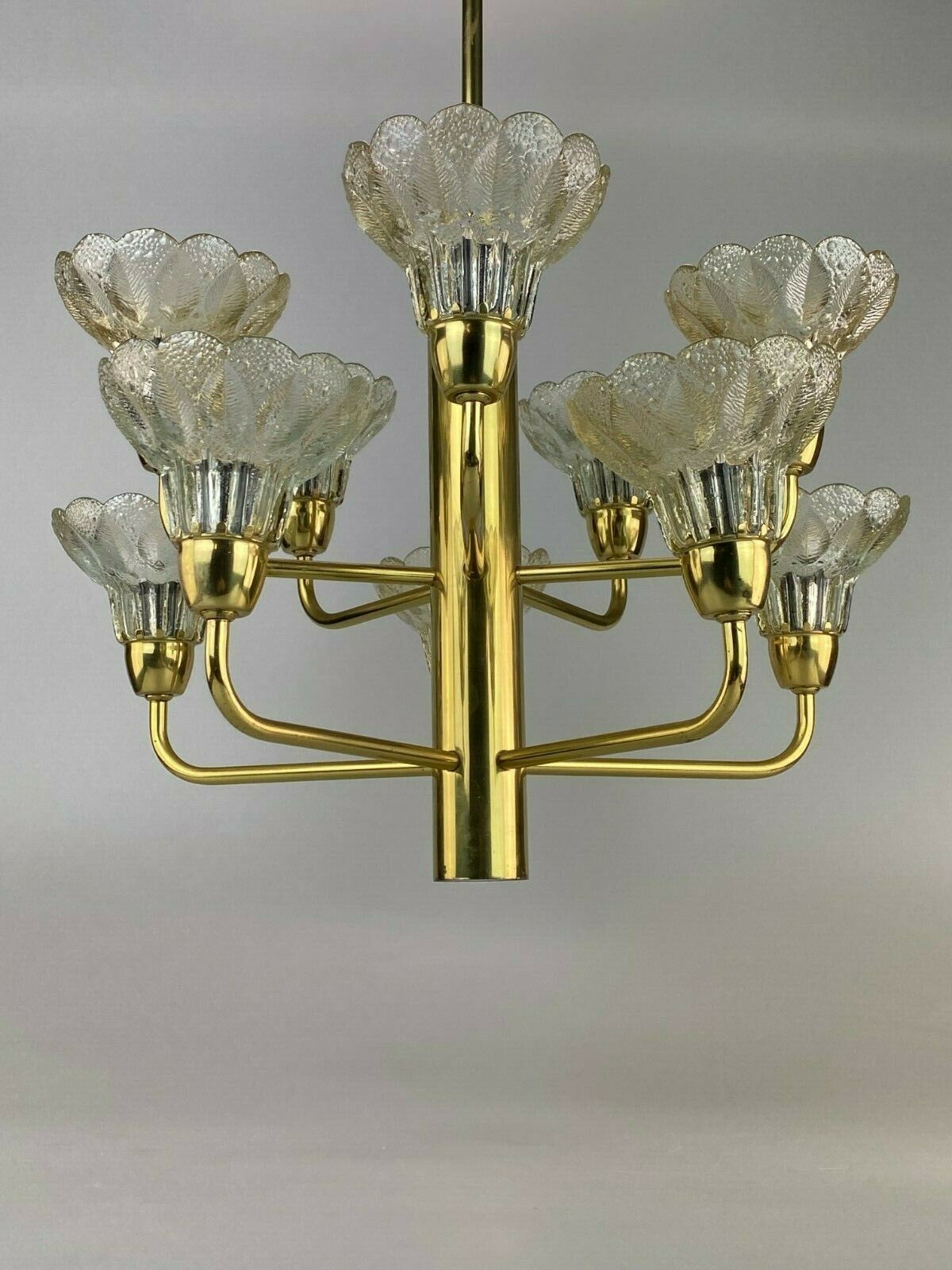 60s 70s Lamp Fixture Ceiling Lamp Chandelier Chandelier Glass Space Age photo for sale
