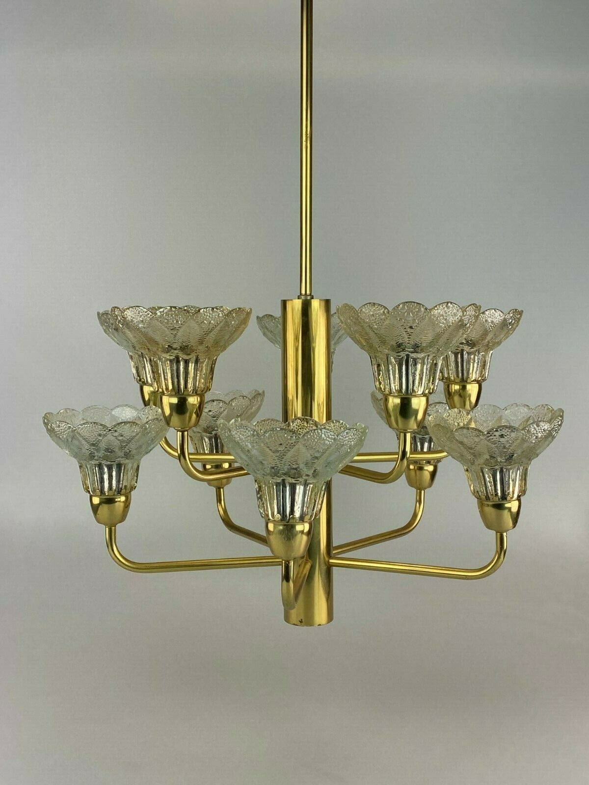 60s 70s Lamp Fixture Ceiling Lamp Chandelier Chandelier Glass Space Age photo vintage