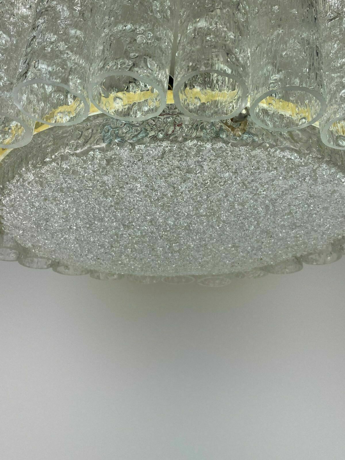 Xl 60s 70s Chandelier Chandelier Doria Brass Glass Space Age Design 60s photo buy