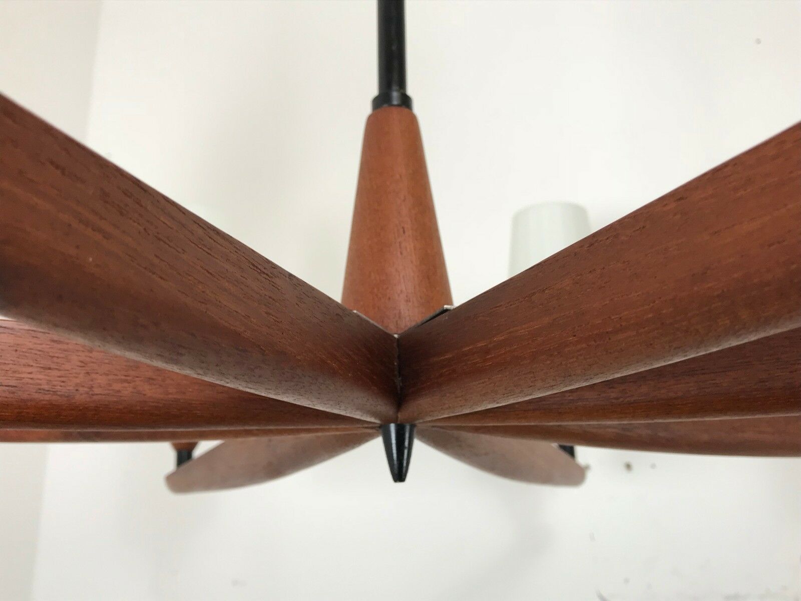 60s 70s Teak Chandelier Chandelier Uno & Osten Kristiansson For Luxus photo vinterior