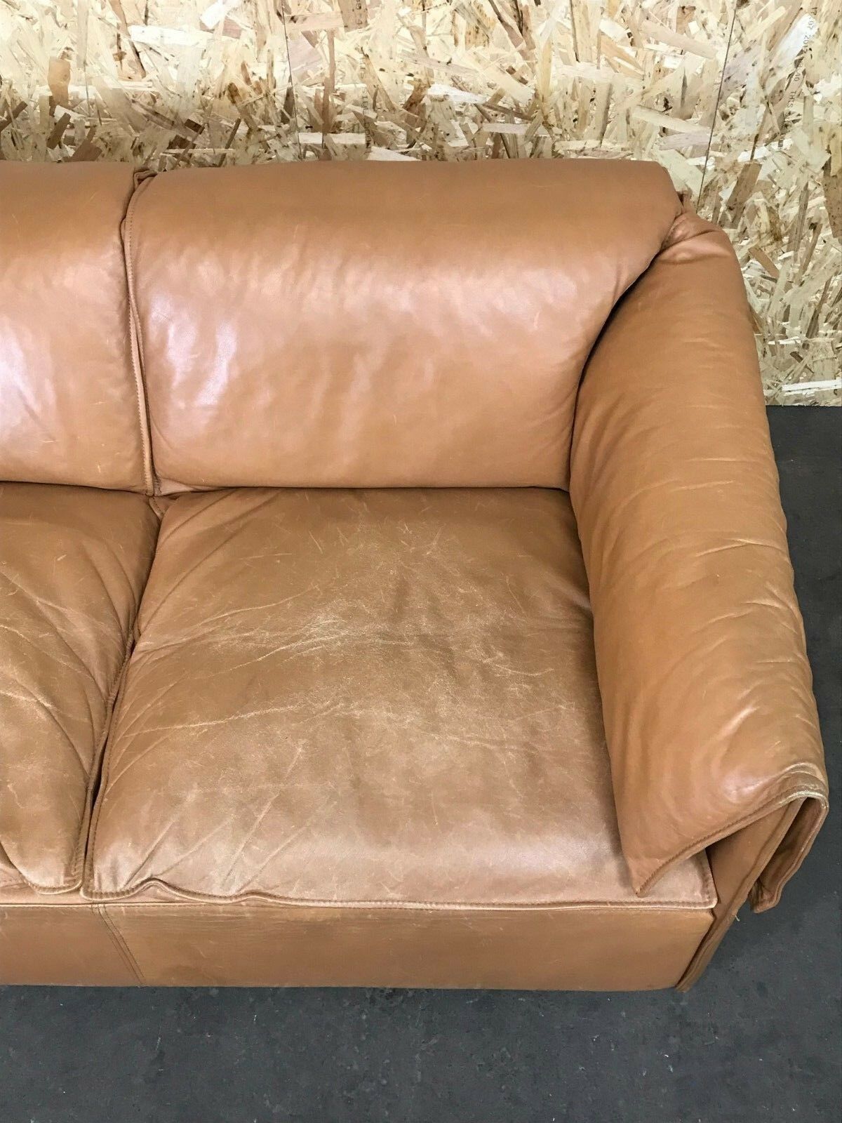 70s Sofa 2 Seater Leather Sofa Niels Bendtsen Lotus For N. Eilersen Danish Design photo vinterior
