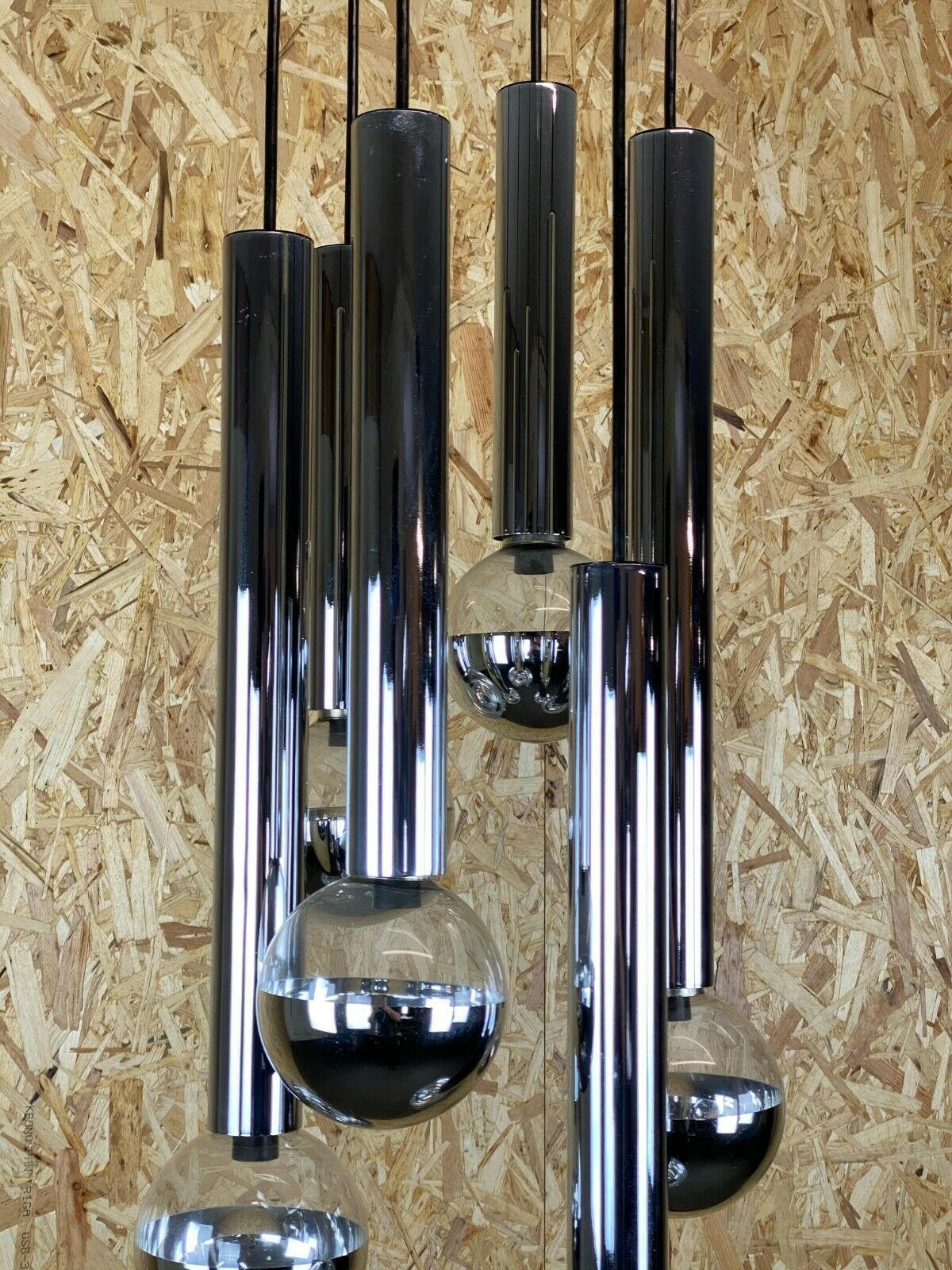 1960s 1970s Cascade Lamp By Motoko Ishii For Staff Chrom 6 Flame photo Lighting