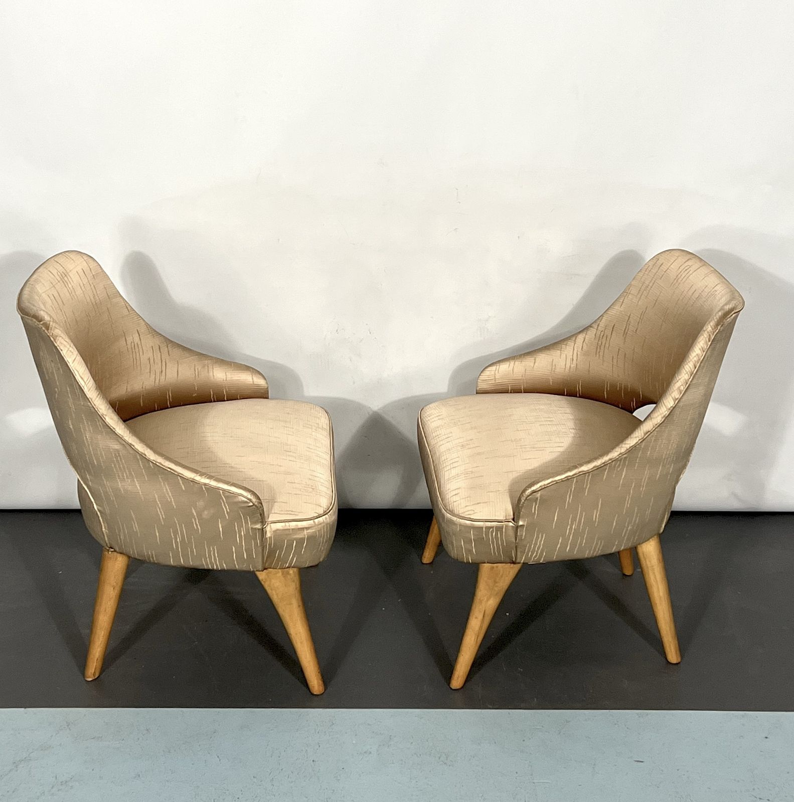 Italian Mid Century Bedroom Chairs From 50s. Set Of Two photo vinterior