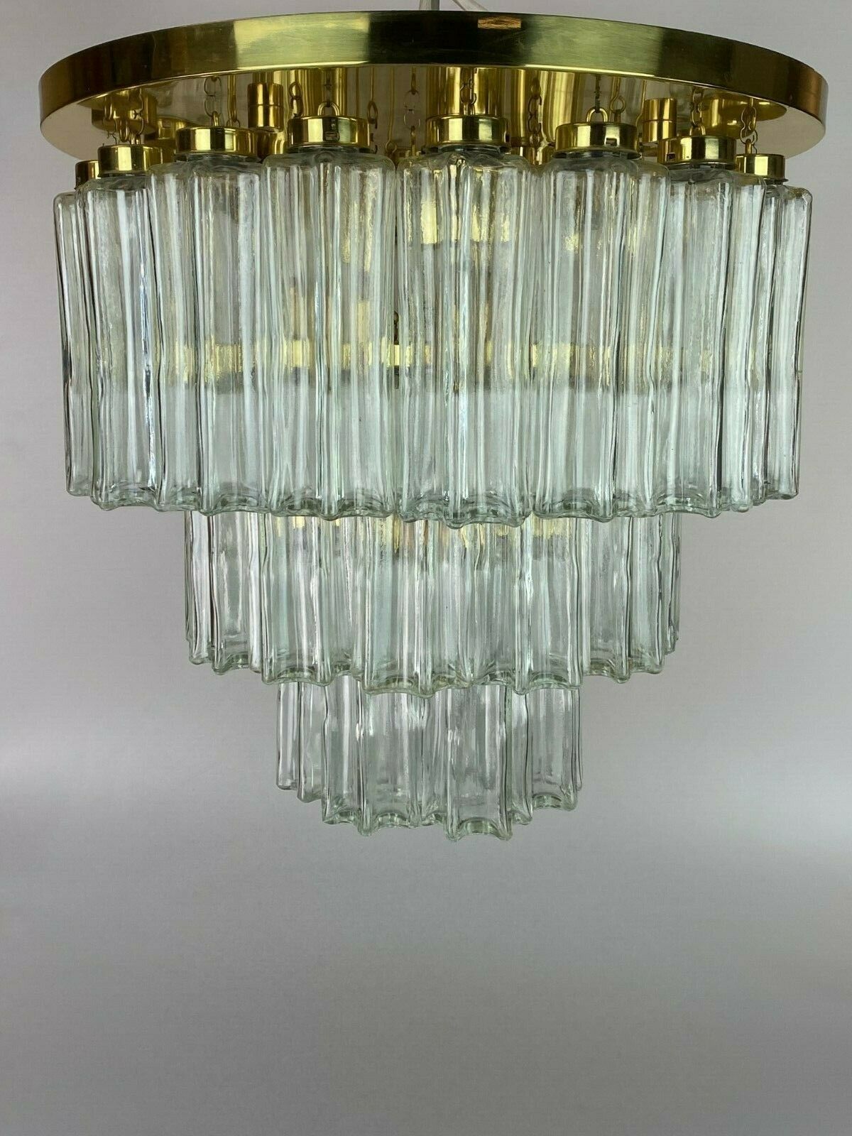 60s 70s Lamp Light Ceiling Lamp Limburg Glass Chandelier Design photo vintage