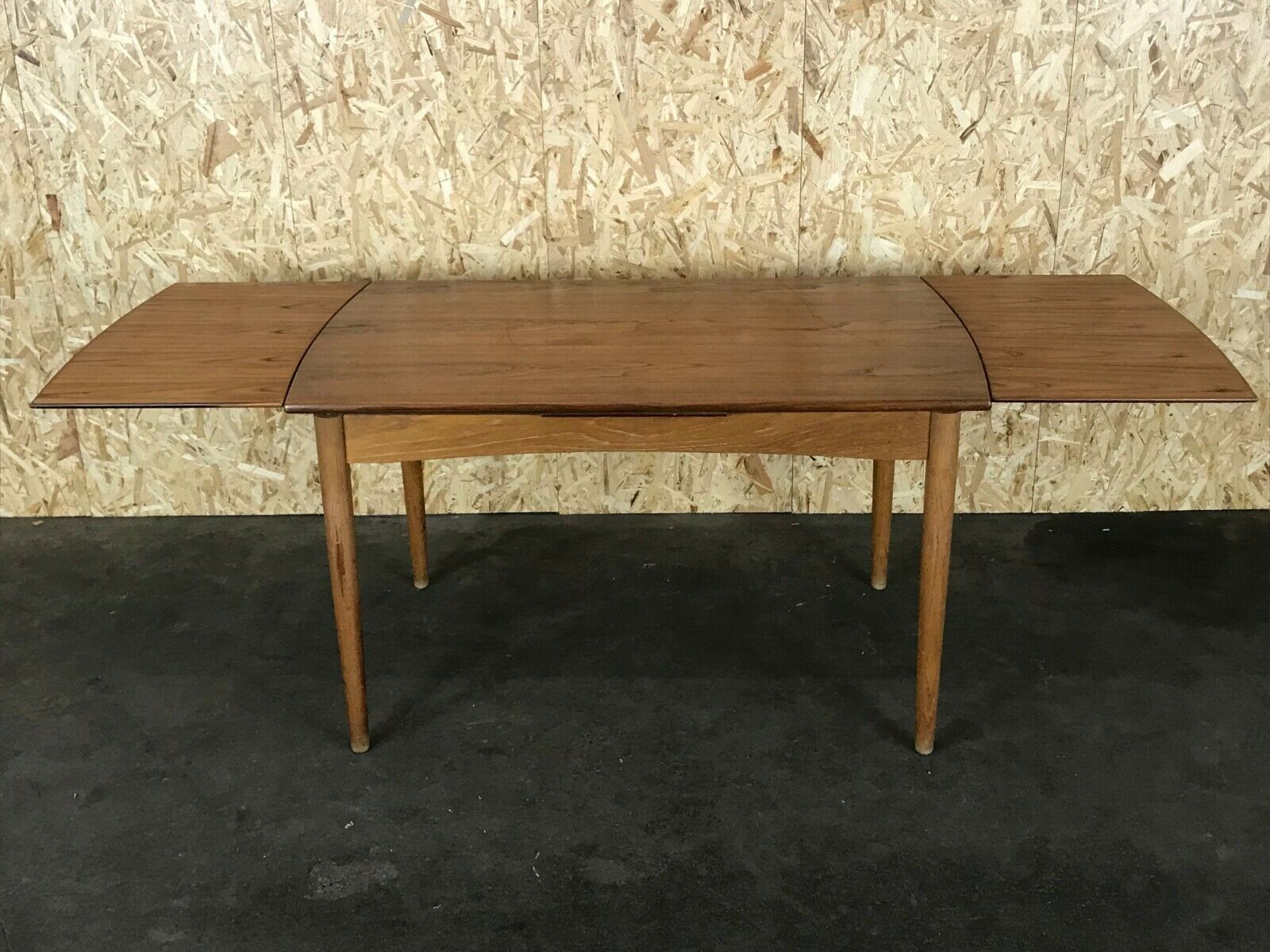 Oak Teak Dining Table Danish Modern Design Denmark 60s