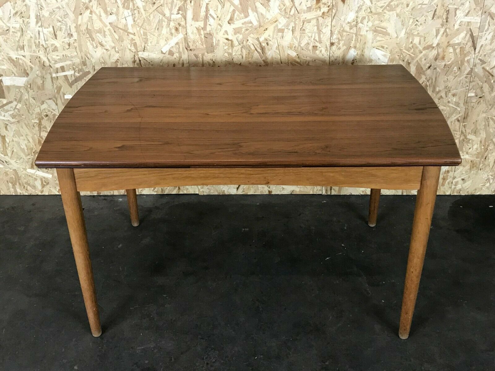 Furniture Oak Teak Dining Table Danish Modern Design Denmark 60s photo