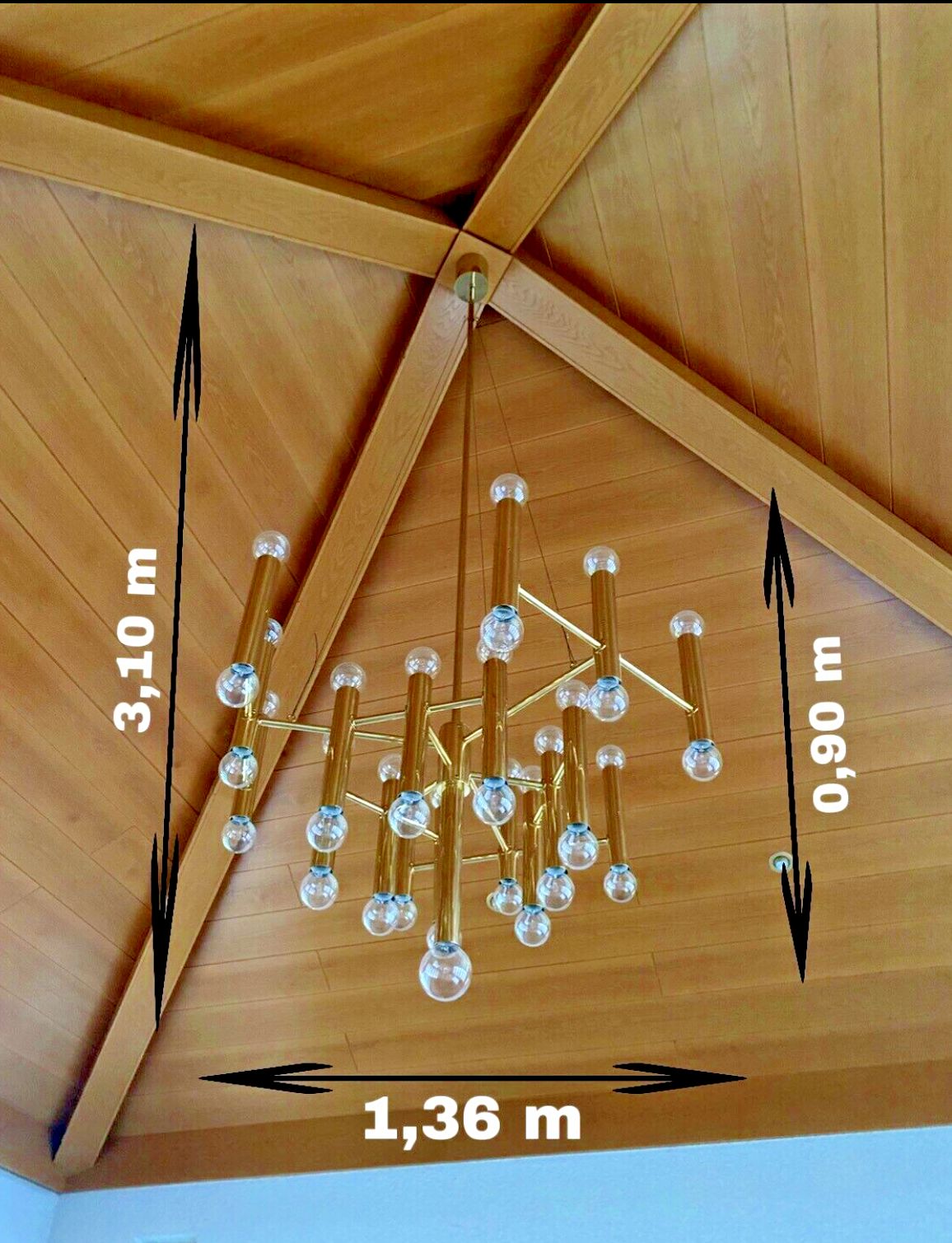 Xxl 60s 70s Chandelier Chandelier Gaetano Sciolari For Sciolari Brass Design photo for sale