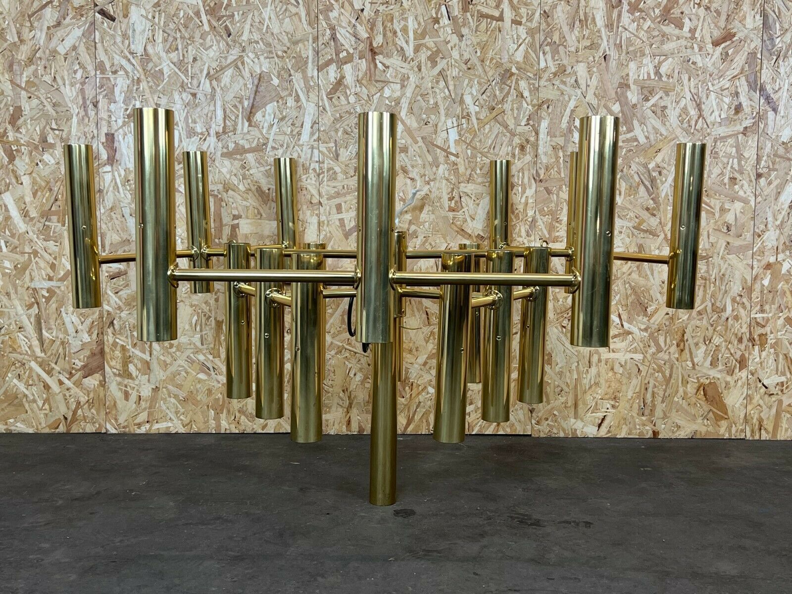 Xxl 60s 70s Chandelier Chandelier Gaetano Sciolari For Sciolari Brass Design photo Lighting