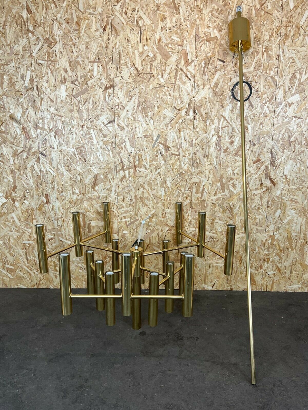 10912.0 Xxl 60s 70s Chandelier Chandelier Gaetano Sciolari For Sciolari Brass Design photo