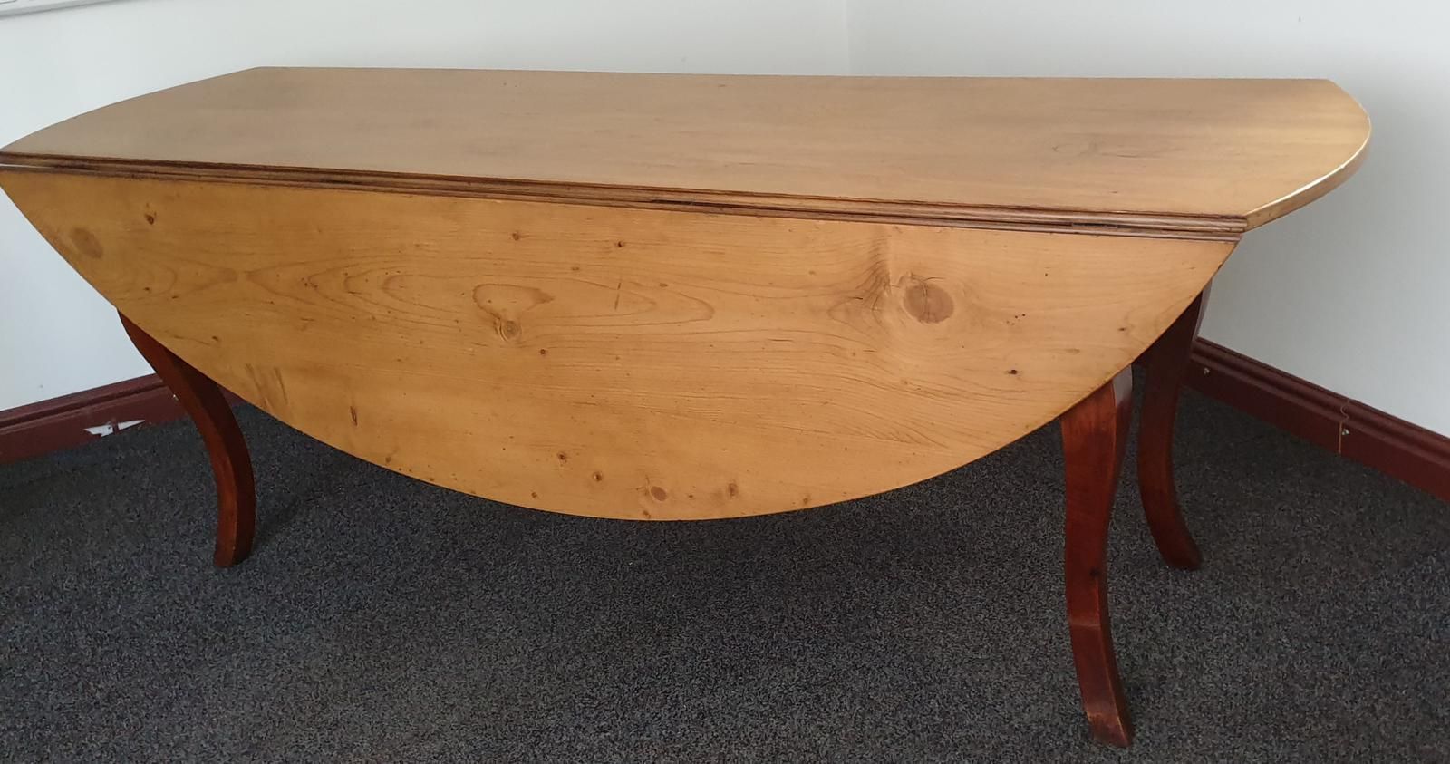 Large French Fruitwood & Pine Farmhouse Kitchen Table photo furniture