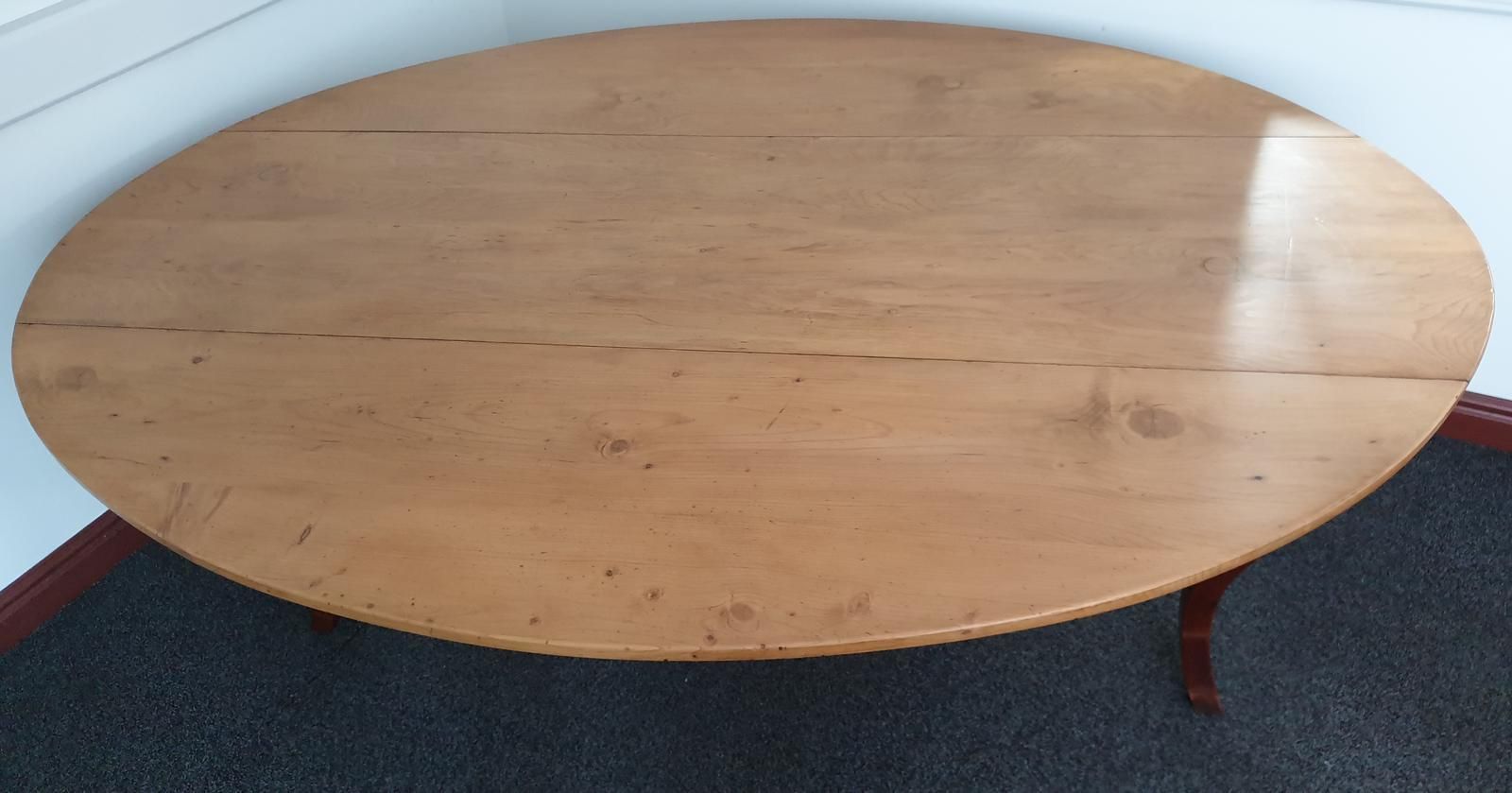 Large French Fruitwood & Pine Farmhouse Kitchen Table photo vinterior