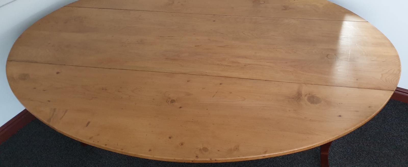 Large French Fruitwood & Pine Farmhouse Kitchen Table photo vintage