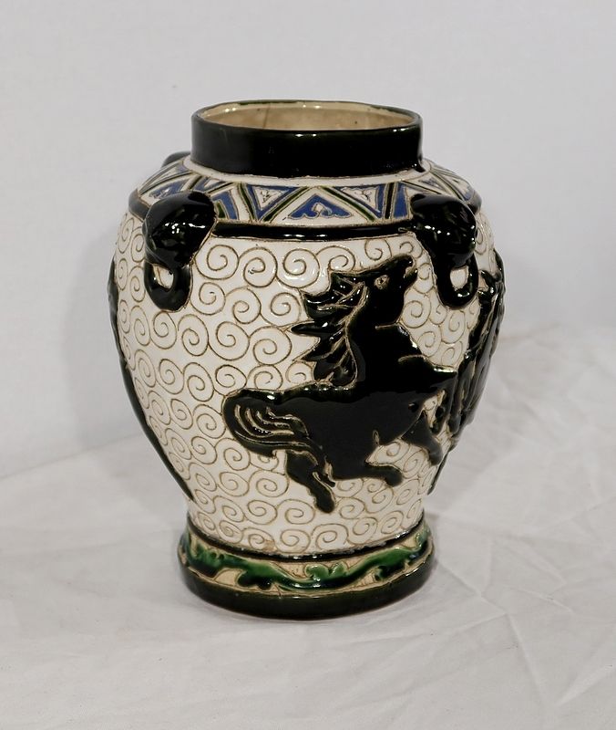 Glazed Ceramic Vase, China, 2nd Part Of The 19th Century photo furniture