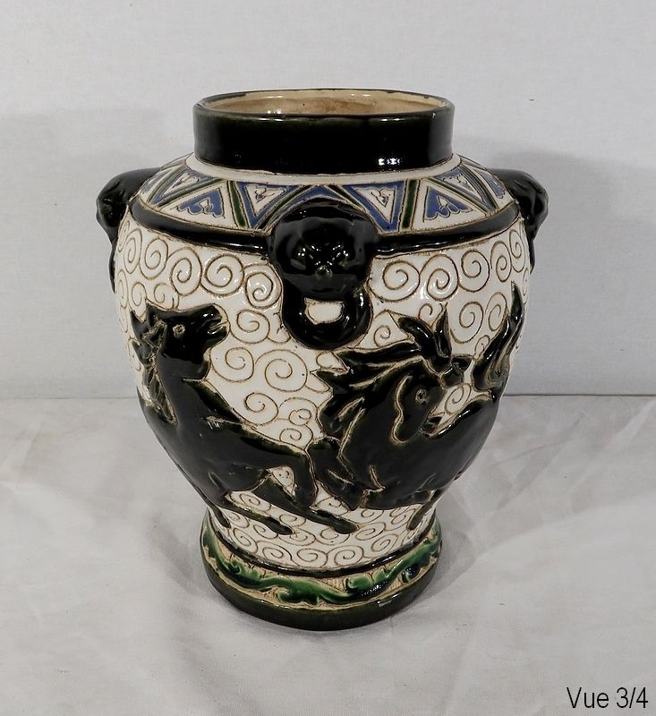 Glazed Ceramic Vase, China, 2nd Part Of The 19th Century photo vinterior