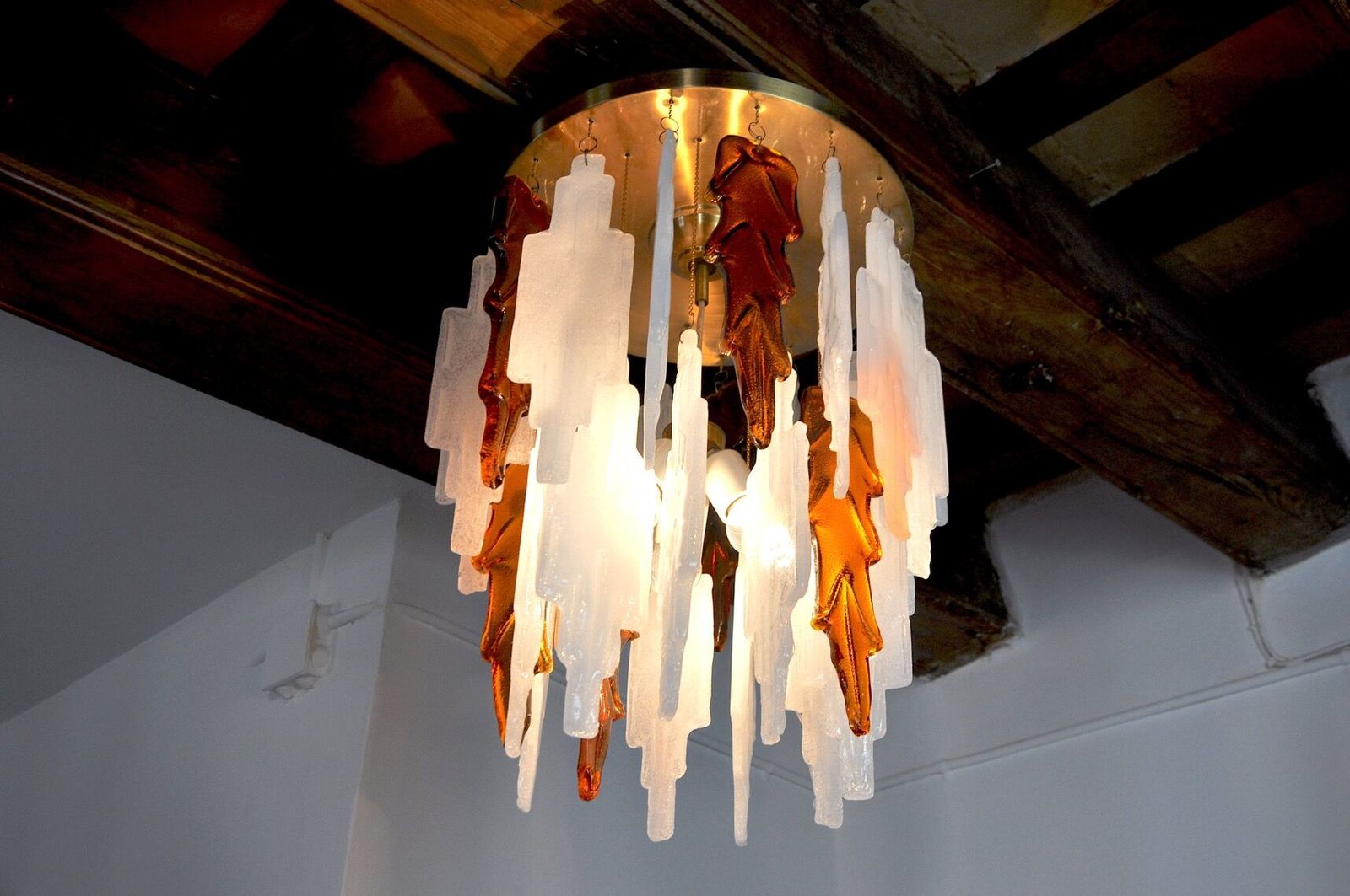 Italian Poliarte Chandelier By Albano Poli, 1970s photo vintage