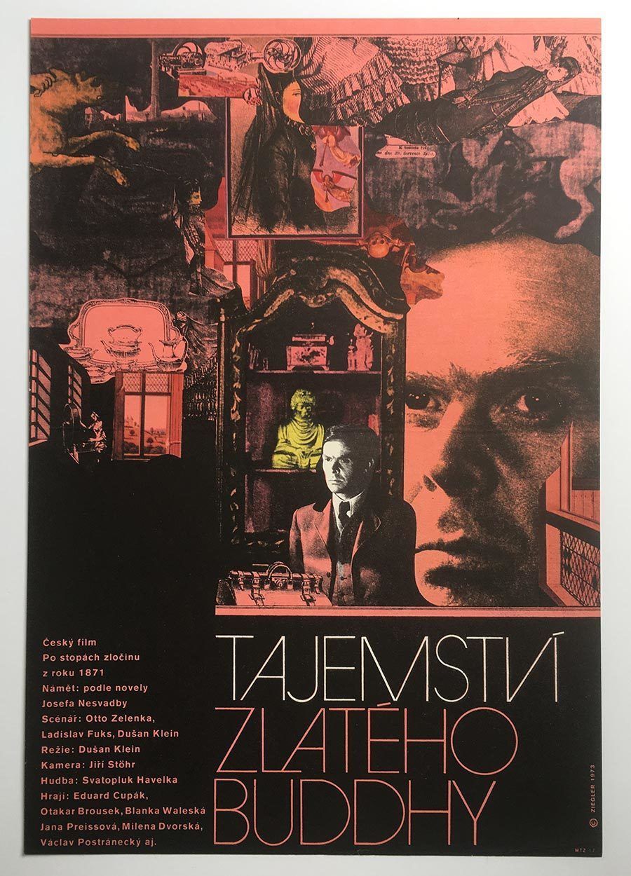 Movie Poster, Secret Of The Golden Buddha, Zdeněk Ziegler, 1973