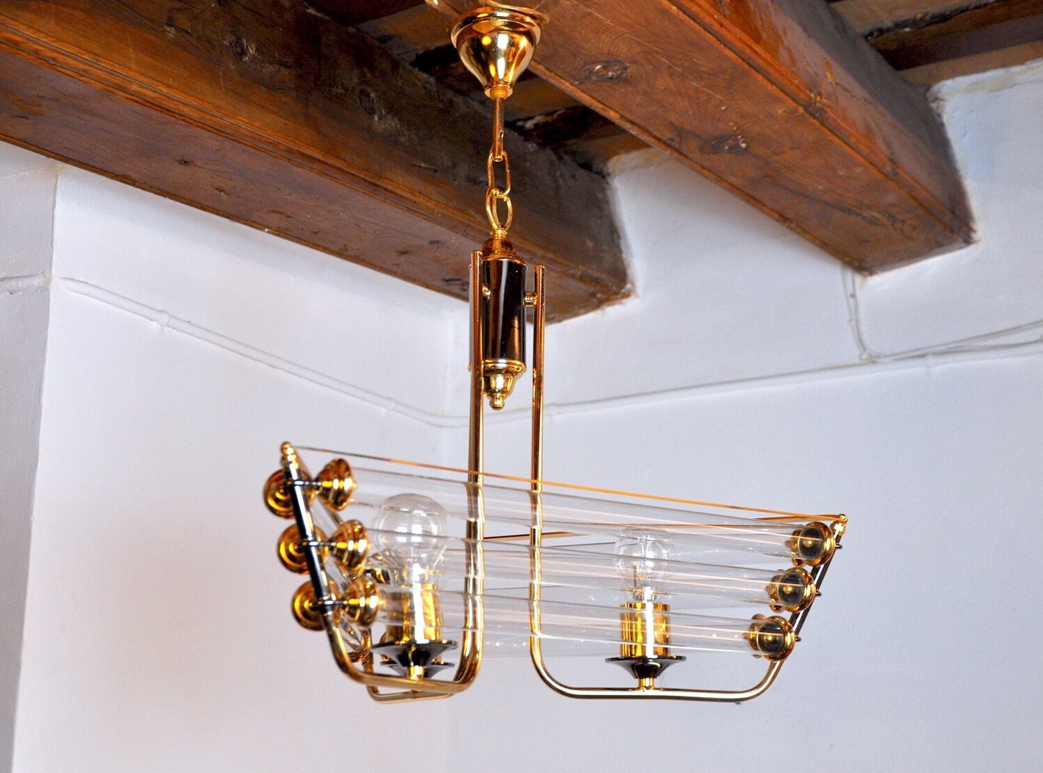 Tubular Venini Chandelier Murano Glass 1970 Italy