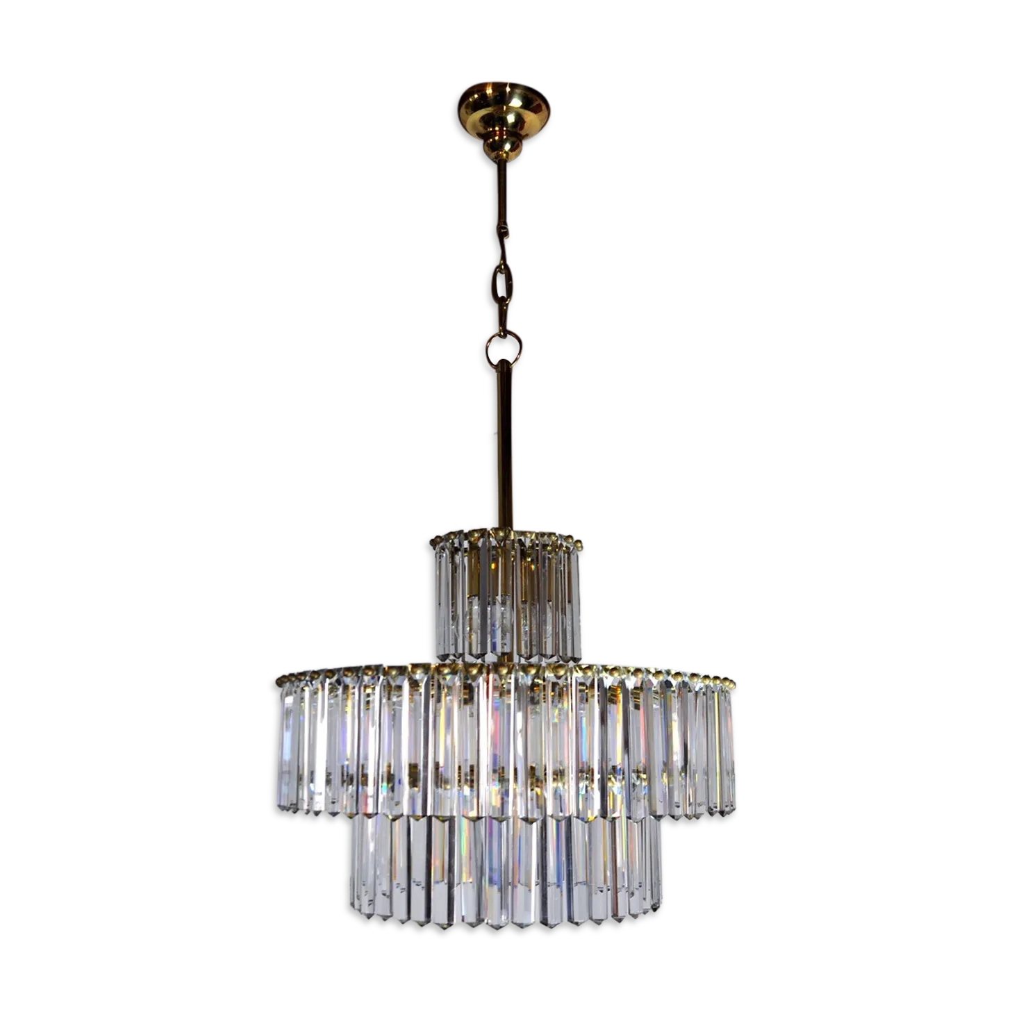 photo furniture Kinkeldey Chandelier 3 Levels Germany 1970