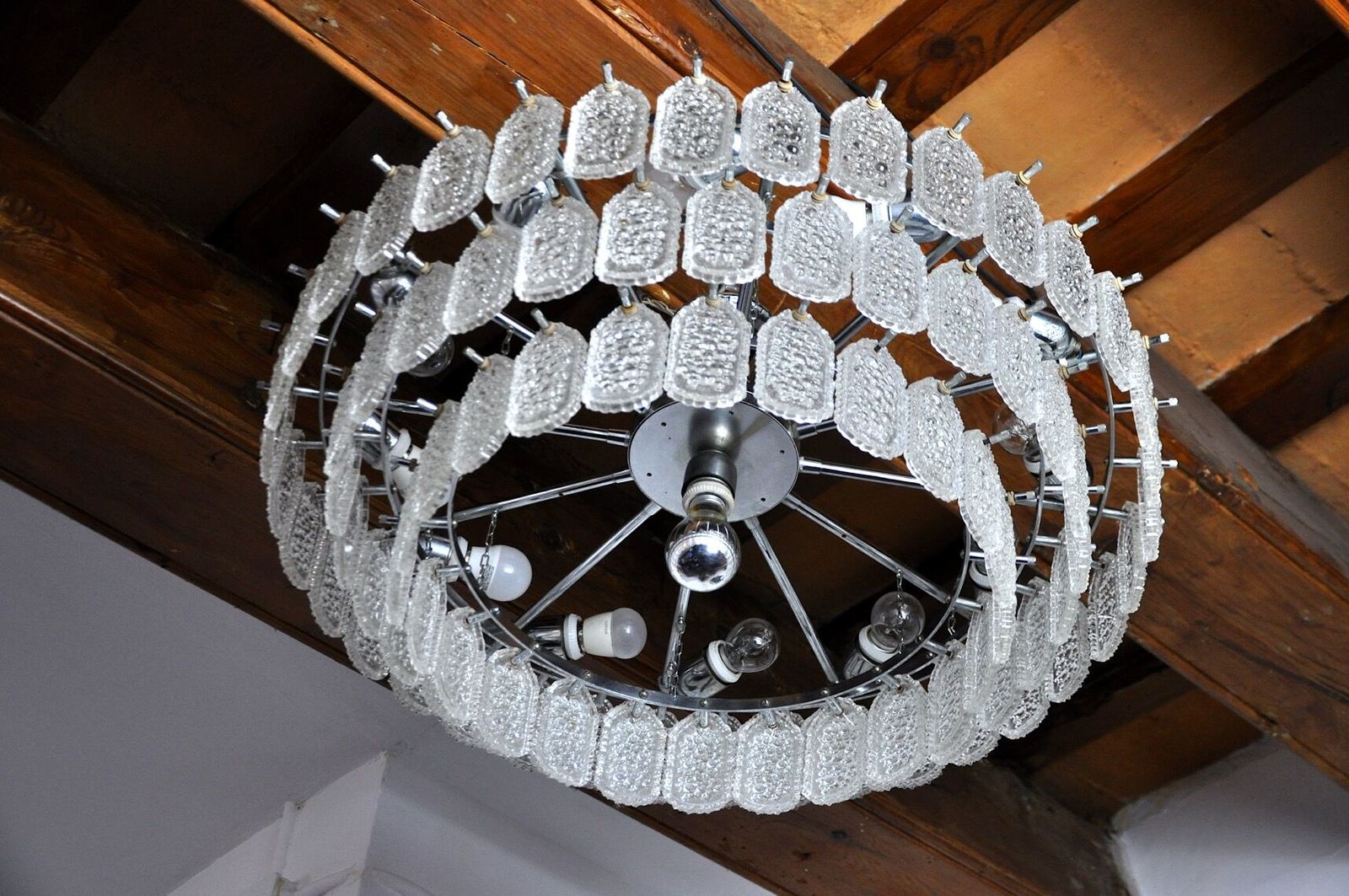Kinkeldey Chandelier 3 Levels Crystals Germany 1970 photo furniture