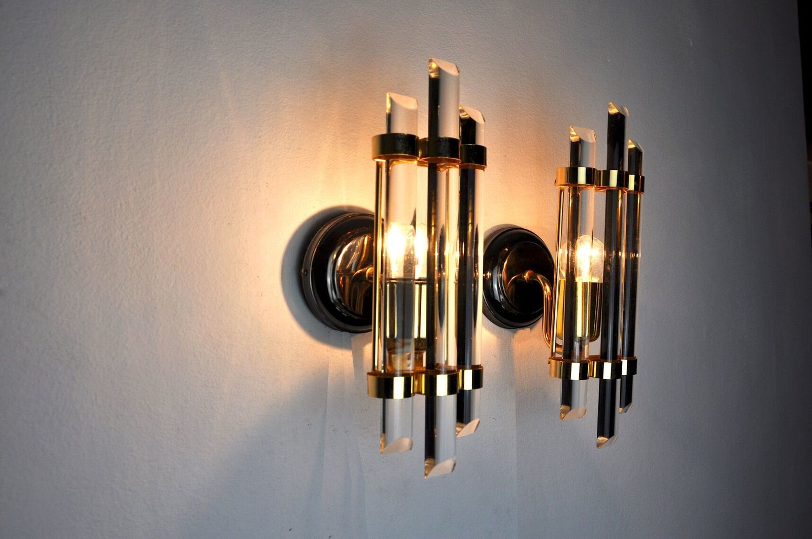 Pair Of Venini Wall Lamps In Talie Glass 1970 photo buy
