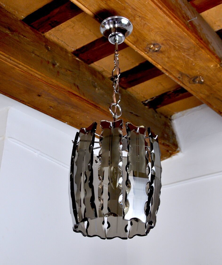 Black Veca Chandelier In Murano Glass Italy 1970 photo furniture