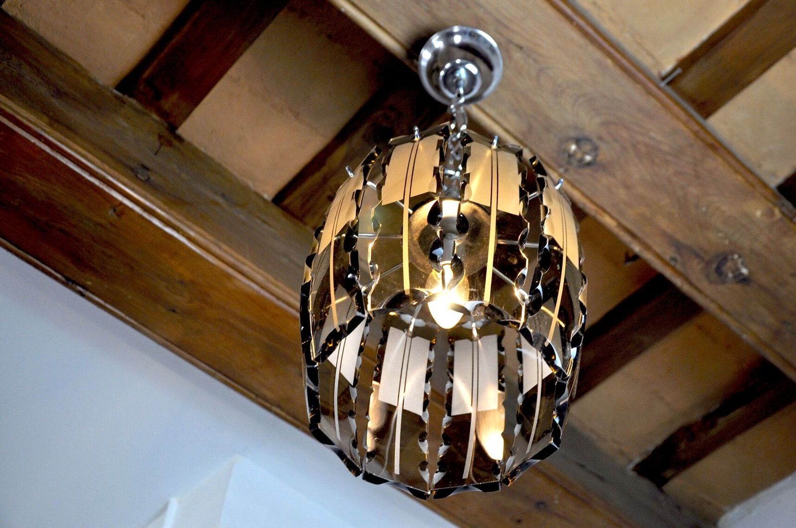 Black Veca Chandelier In Murano Glass Italy 1970 photo vinterior