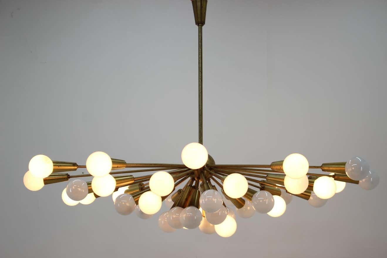 photo furniture Set Of Four Huge Rare Mid Century Chandeliers Sputnik, Atomic, 1960s