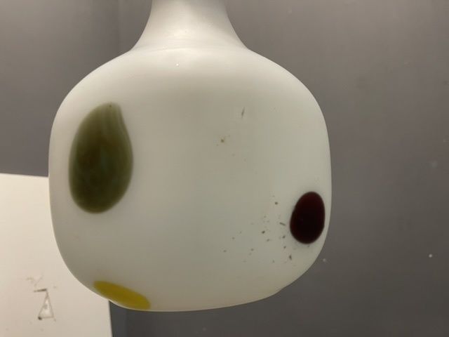 Italian Opaline Glass Light Pendant By De Mayo 1970’s photo vinterior