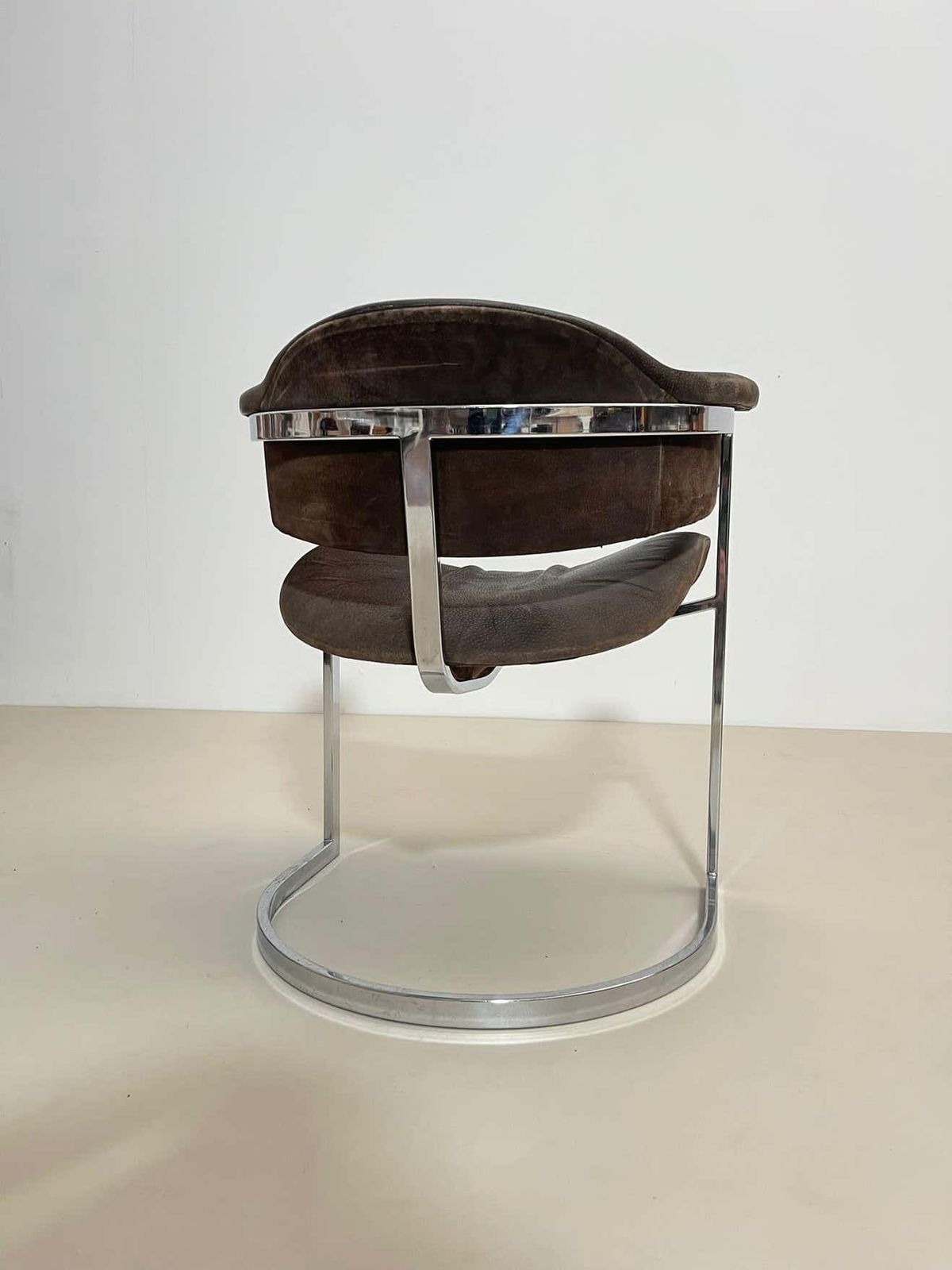Pair Of Chrome & Leather Armchairs By Vittorio Introini For Mario Sabot, 1970s, photo vinterior