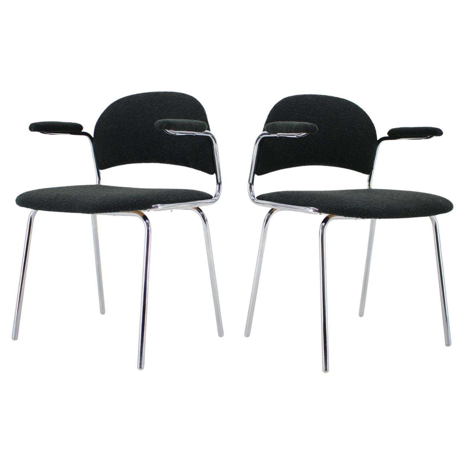 1970s Tubular Design Armchairs, Czechoslovakia