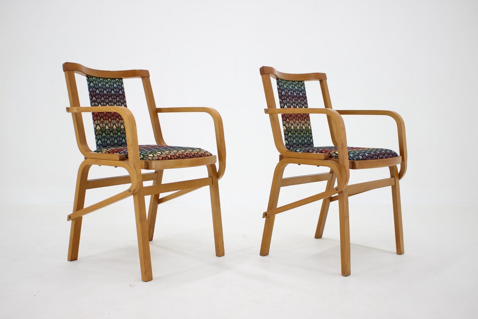 1970s Set Of Two Rare Armchairs By Ton, Czechoslovakia photo for sale