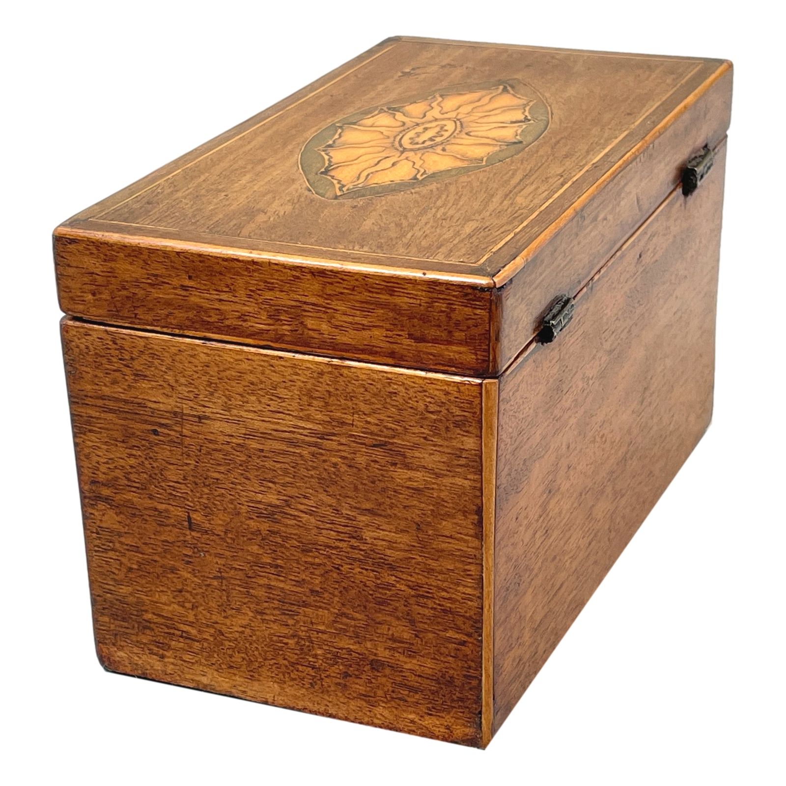 Georgian 18th Century Mahogany Tea Caddy (England, Circa 1790) photo Home Decor