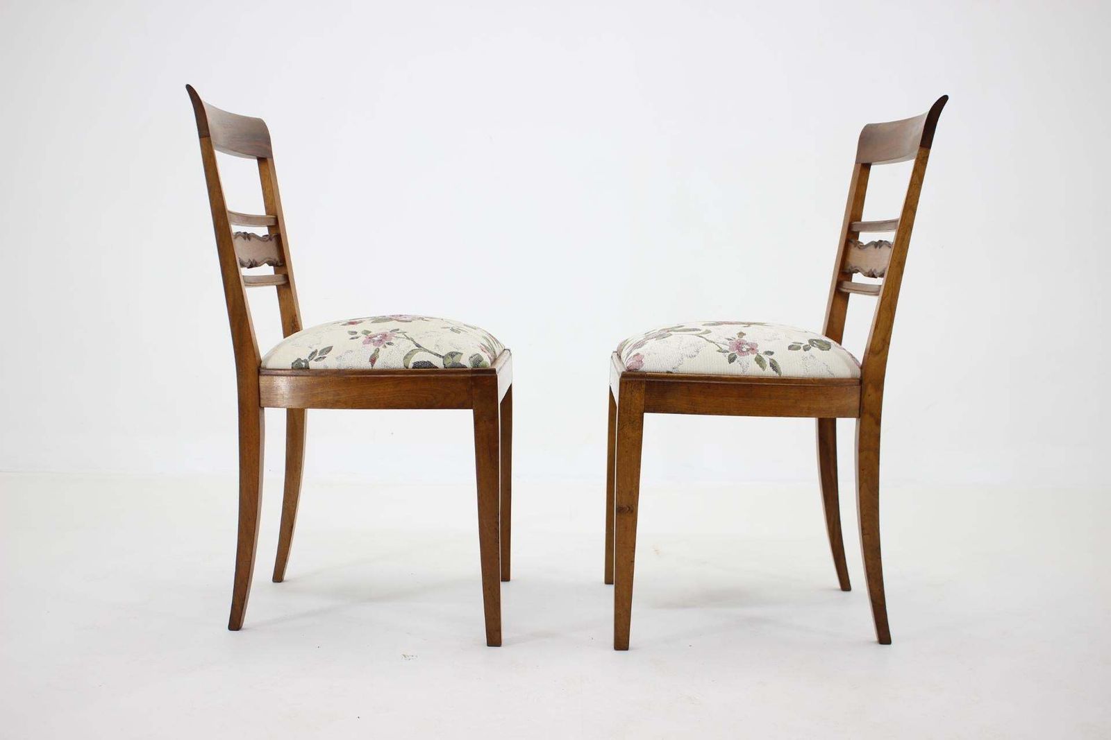 1950 Set Of Two Antique Side Chairs, Czechoslovakia photo vinterior