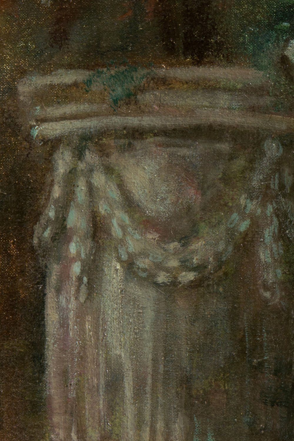 Lilian E. Whitteker  Woman In A Park  Oil On Canvas  C. 1937 photo vinterior